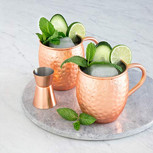Navaris Moscow Mule bekers - Set van 4 - Cocktailbekers - Mok voor Moscow Mule en cocktails - Roestvrij staal - 4… - Image 3