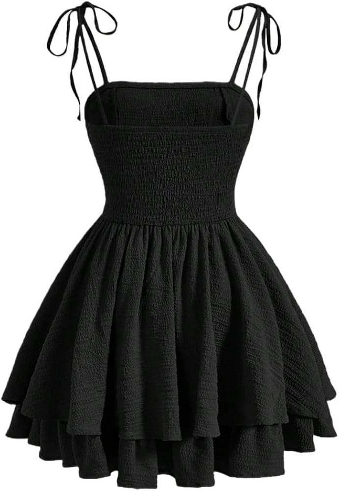 ruched bust dress black PrettyLittleThing Women's Stretch Woven Ruched Bust Detail Strappy Maxi Dress in Black