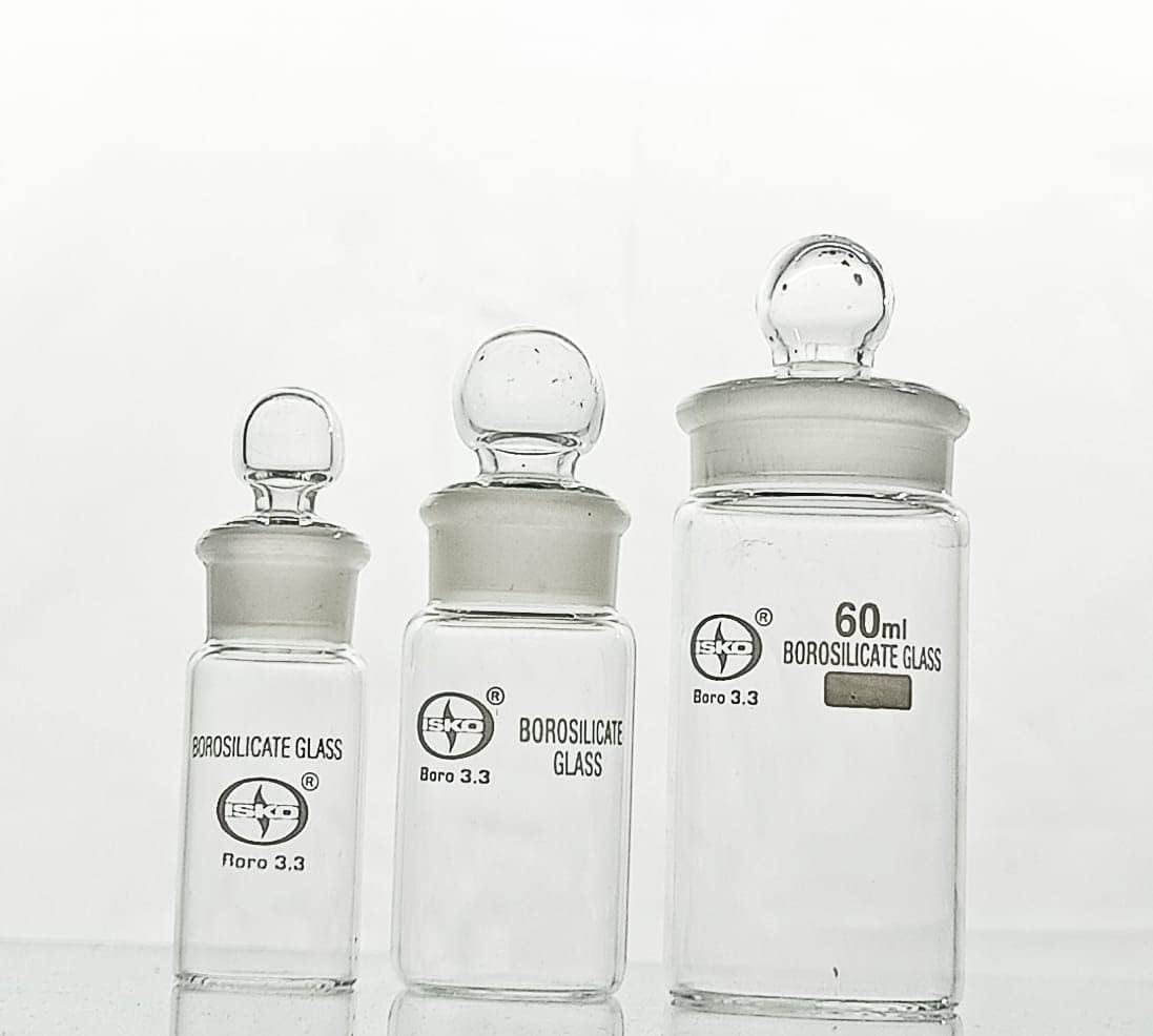 ISKO Borosilicate Glass | Interchangeable Weighing Bottles | Tall Form | 20x 40mm| 5ml| 2 Pcs-image-48