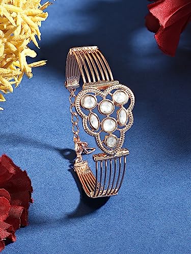 CZ Brass Bangle Kada Bracelet - ZPFK16200