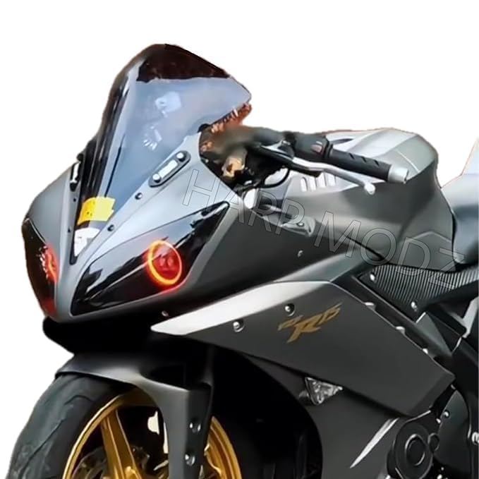 Indonesian Type Bubble Visor Windshield Wind Deflector for R15 V1 V2 S (Light Smoke)-image-6