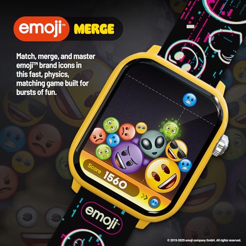 Image of Emoji, All-Ages Gaming Smart Watch, No Wi-Fi or Bluetooth, Built-in Emoji Merge! & Ask Emoji, Fitness Tracker, 100+ Customizable Watch Face Combinations, Water Resistant | No Wi-Fi or Bluetooth, Built-in Emoji Merge! & Ask Emoji, Fitness Tracker, 100+ Customizable Watch Face Combinations