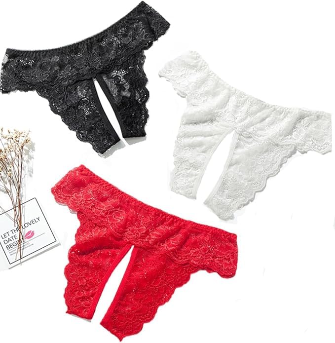 Image of Women Sexy Panties Plus Size Underwear Lace Thongs