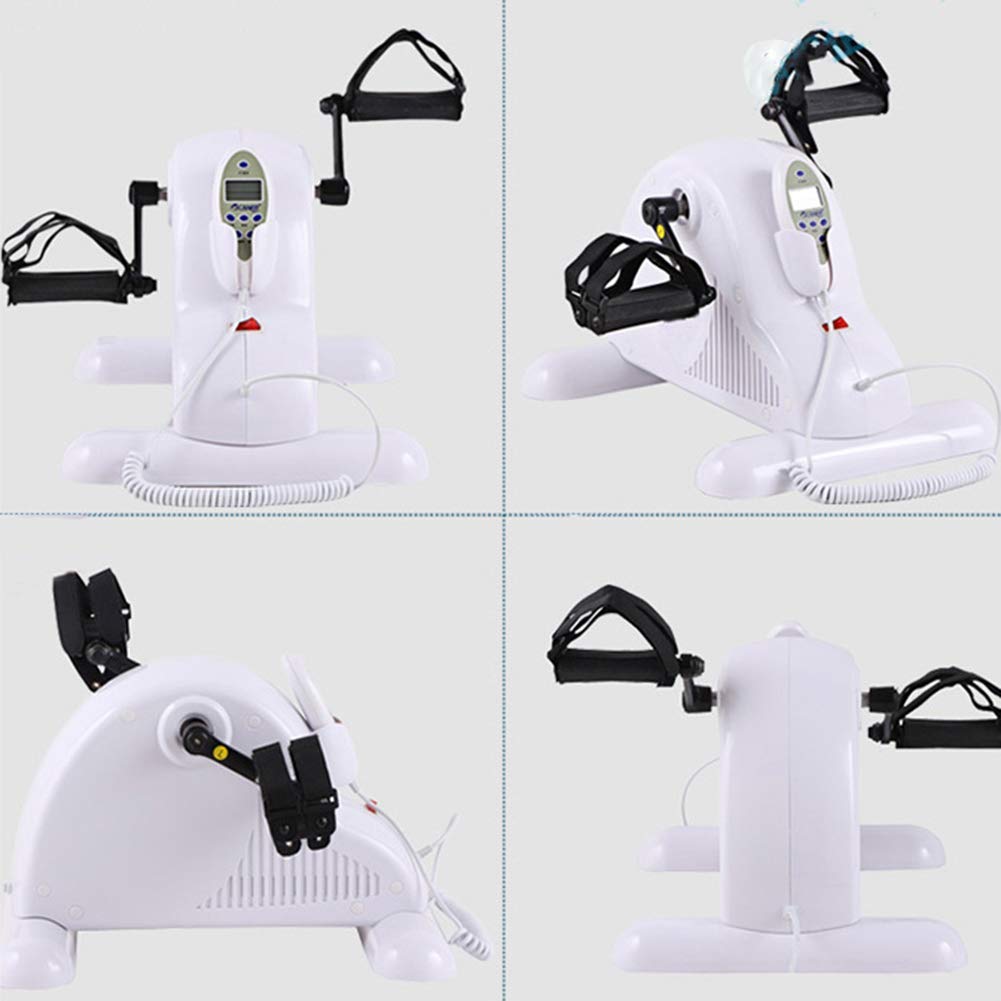 LUNEZY Mini Cyclette Cyclette Portatile per Braccia e Gambe, Attrezzatura per Riabilitazione Fitness Regolabile, per Allenamento Fitness in Palestra per Anziani