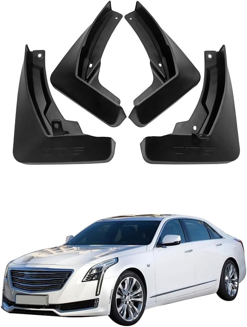 PLAKDFUU Car Mud Flaps for Cadillac CT6 2016-2023, Styling Body Accessories Splash Guards Fender (Set of 4)