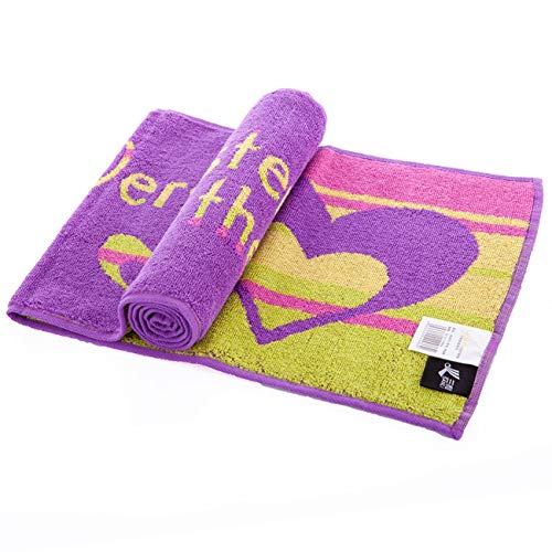 Hairizone Asciugamano in Cotone 100% Sport e Il Tempo Libero, Asciugamano Yoga, Asciugamano da Calcio, 9"x 40", Viola