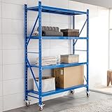 Heavy Du regolabile in acciaio Ga Sto Mensole - Robusti nizers per seminterrato Worhop e casa - Massimizza lo spazio con multi-livello Rac