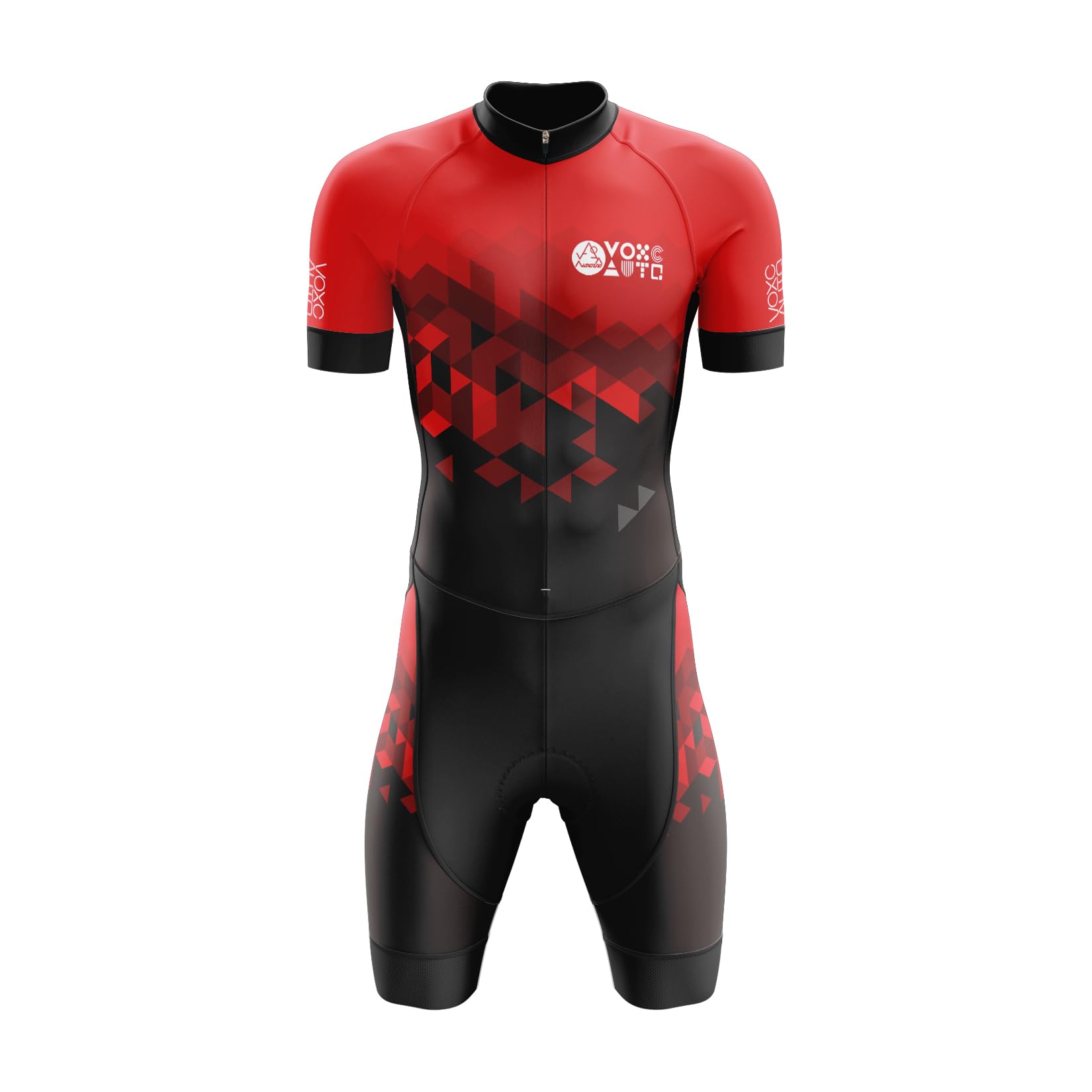 Triathlon Anzug Herren,Trisuit Einteiler, Herren Fahrrad Skinsuit, Einteiliges Radtrikot,Herren Trikot,Elastische Rücken-Taschen Mehrfarbig XXS-6XL