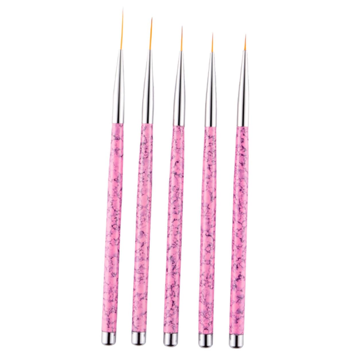 PartyKindom 5Pcs Nail Art Pen Set Fine Liner Brushes for Precision Drawing Manicure Tools for Home DIY and Professional Use for Nail Designs and Detailing