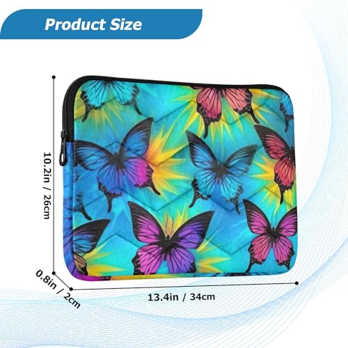 Funda para portátil Butterfly azul y púrpura 13-14 pulgadas miniatura 3