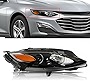 BoardRoad For 2019-2021 Chevy Malibu Projector Headlights Headlamps Right Black Passenger Side [Halogen Type]