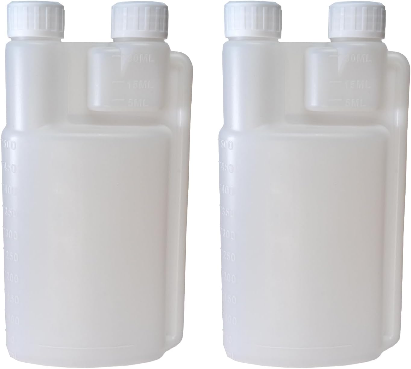 2 Pack Standard Squeeze Shot Bottle,Portable Plastic Flask With 500ml(16oz) Measuring Bottle and 30ml (1oz) Built-in,Shot Dispenser with Caps for Outdoor,Travel, Party, Camping.