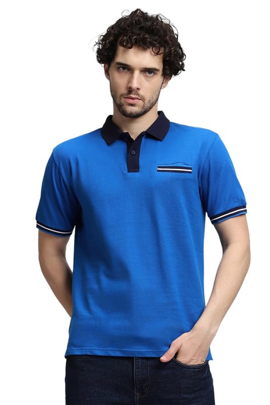 Image of Dennis Lingo Men's Cotton Solid Slim Fit T-Shirt
