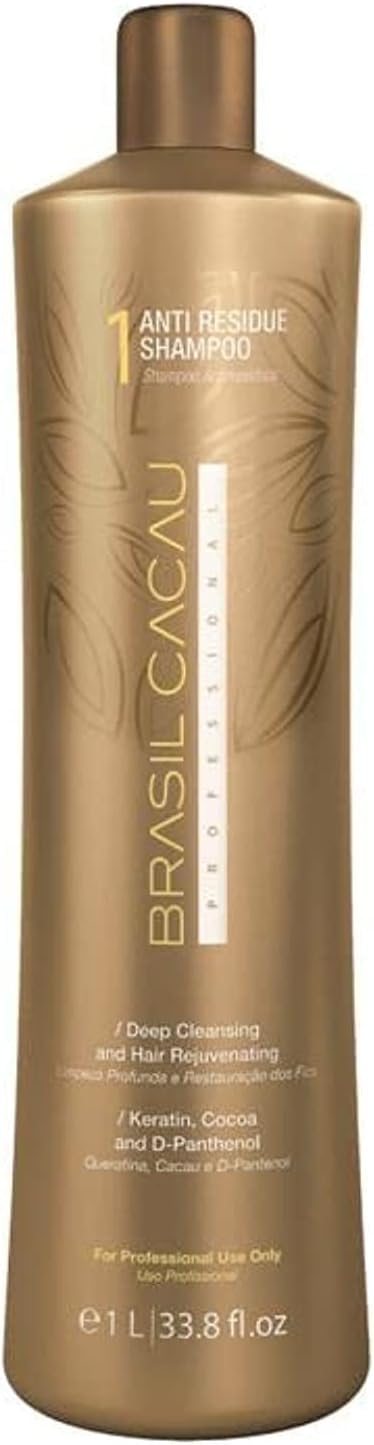 Brasil Cacau Anti-Residue Shampoo Step 1-1000ml | Deep Cleansing and Hair Restoration - Made In Brazil