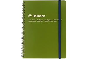 Rollbahn Spiral Olive Classic Notebook: Timeless Companion for Creative Note-Taking