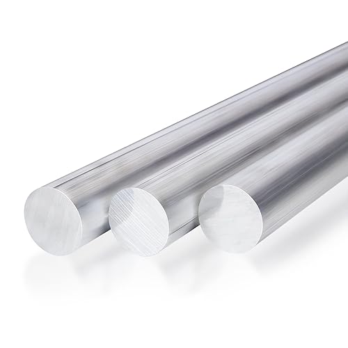 Miniatura 10 de 4 Pcs Barra de aluminio redonda de 1 pulgada de diámetro,Barra redonda de aluminio 6061 larga de 13 pulgadas,T6511 sólido nuevo molino Stock