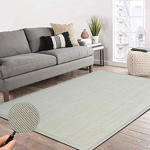 DROB Alfombras Fibras Naturales - Alfombras Sisal |100% Natural | Reverso Antideslizante | Ecológica (2 Colores Opcionales),Gris,80×120cm