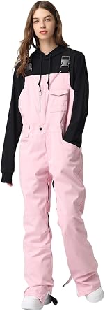 SEARIPE Womens Ski Pants Waterproof Ski Bibs Women Insulated Snow Bibs Adjustable Overalls Ripstop Snowboard Pant
