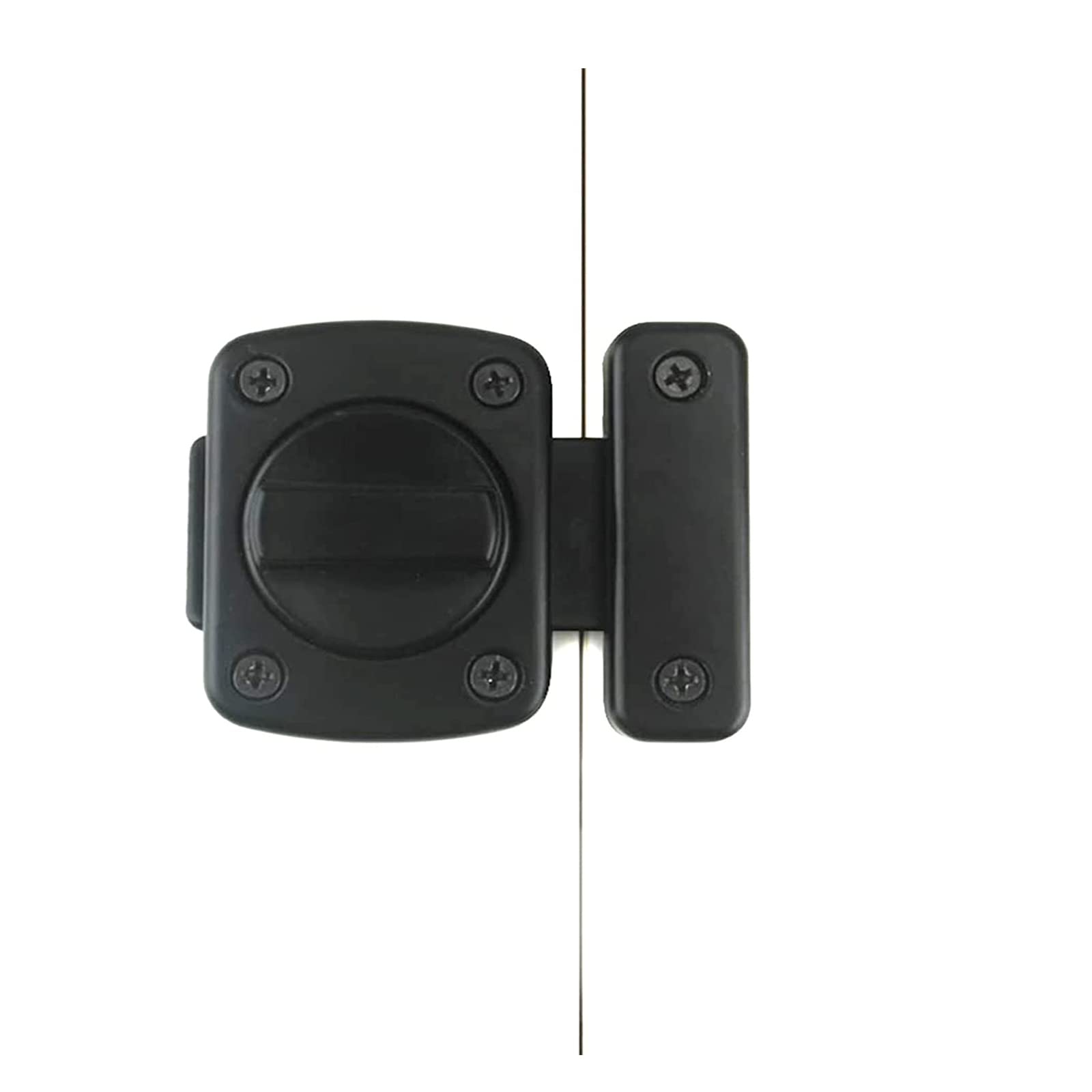 Photo 1 of Security Door Lock, Bolt Lock Solid revolving Door Lock/pet Door Lock, Cabinet Furniture, Windows, Bathroom W Black