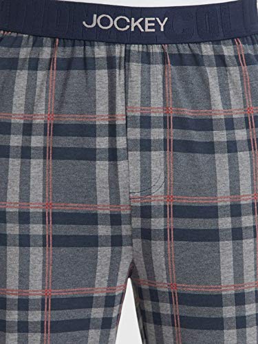 Image of Jockey IM03 Men's Tencel Micro Modal Cotton Elastane Stretch Regular Fit Checkered Pyjama with Side Pockets (Prints May Vary)