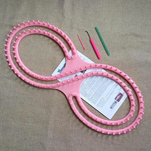 Knitting Loom, dzianinowe krzesło do majsterkowania. Duża ręcznie robiona na drutach narzędzie do robienia na drutach z 3 projektami dzianina krosna do szalików swetrów skarpetek domowych akcesoria do