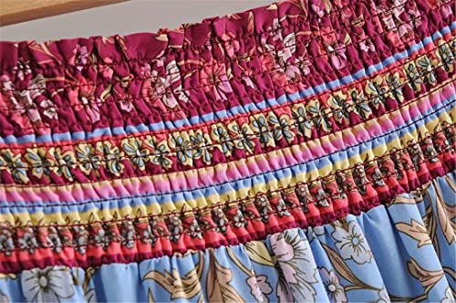 Jupe imprimé floral longue et fluide style bohème décontracté taille 40