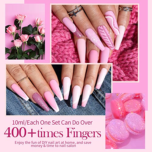 BORN PRETTY UV Nagellack Rosa, Shellac Gel Nagellack Weiß Pastell Schellac Nagellack UV LED Nagellack Farbgel für… – Bild 3