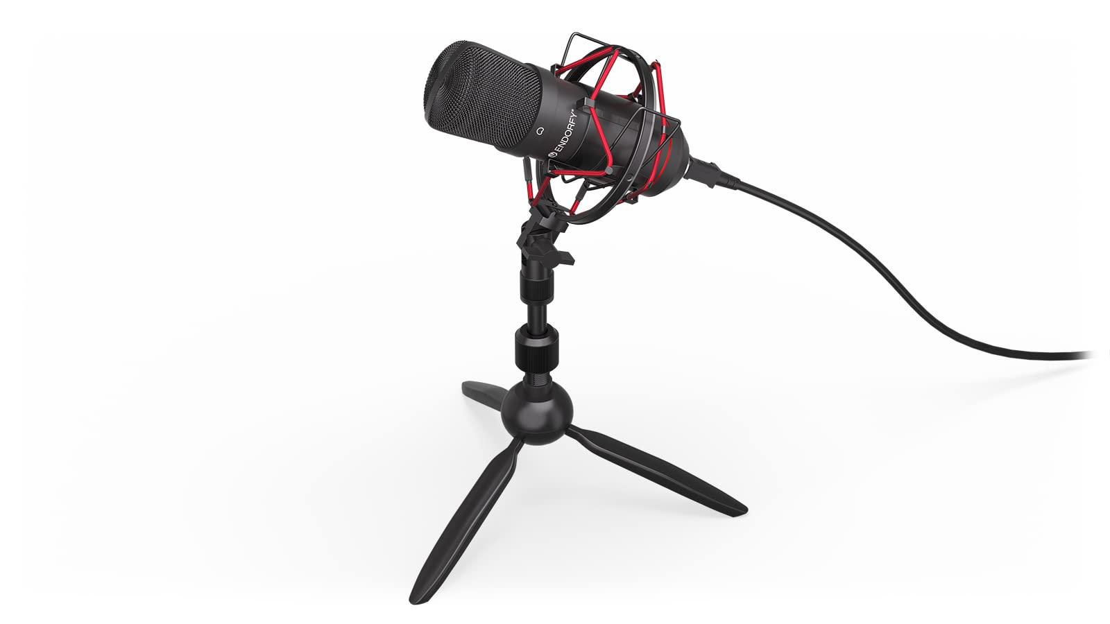 ENDORFY Solum T mikrofon USB do streamingu i podcastów, kardioidalny, tripod, pop filtr, shock mount, mikrofon pojemnościowy do PC Mac gaming