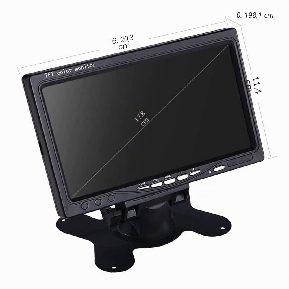 17,8 cm (7 Zoll) LED-Hintergrundbeleuchtung, TFT-LCD-Monitor für Auto-Rückfahrkameras, Auto-DVD, Serveillance-Kamera, STB, Satellitenempfänger und andere Video-Geräte