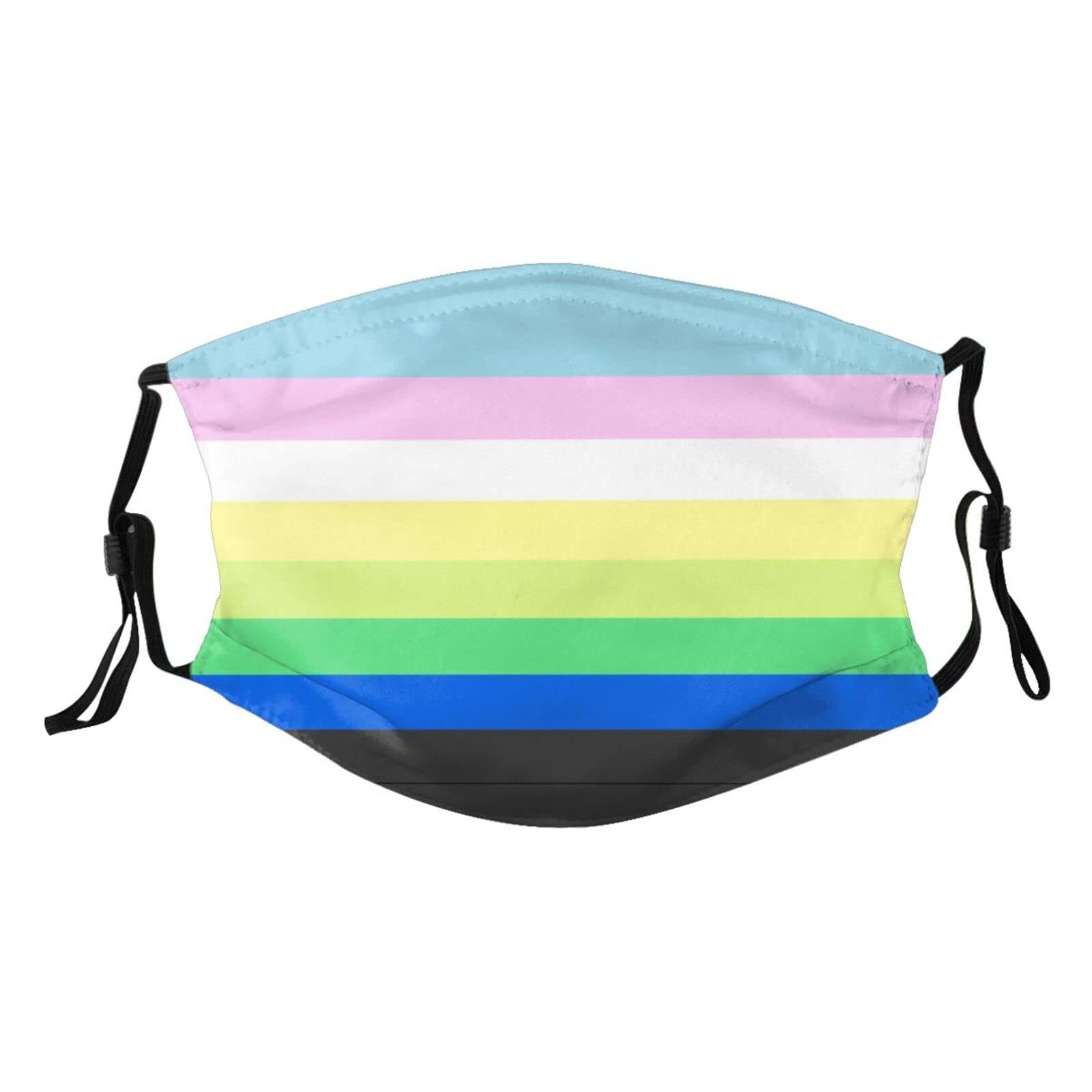 Mlm Pride Flag Mask Protect Respiratory System Breathe with Peace of Mind Black
