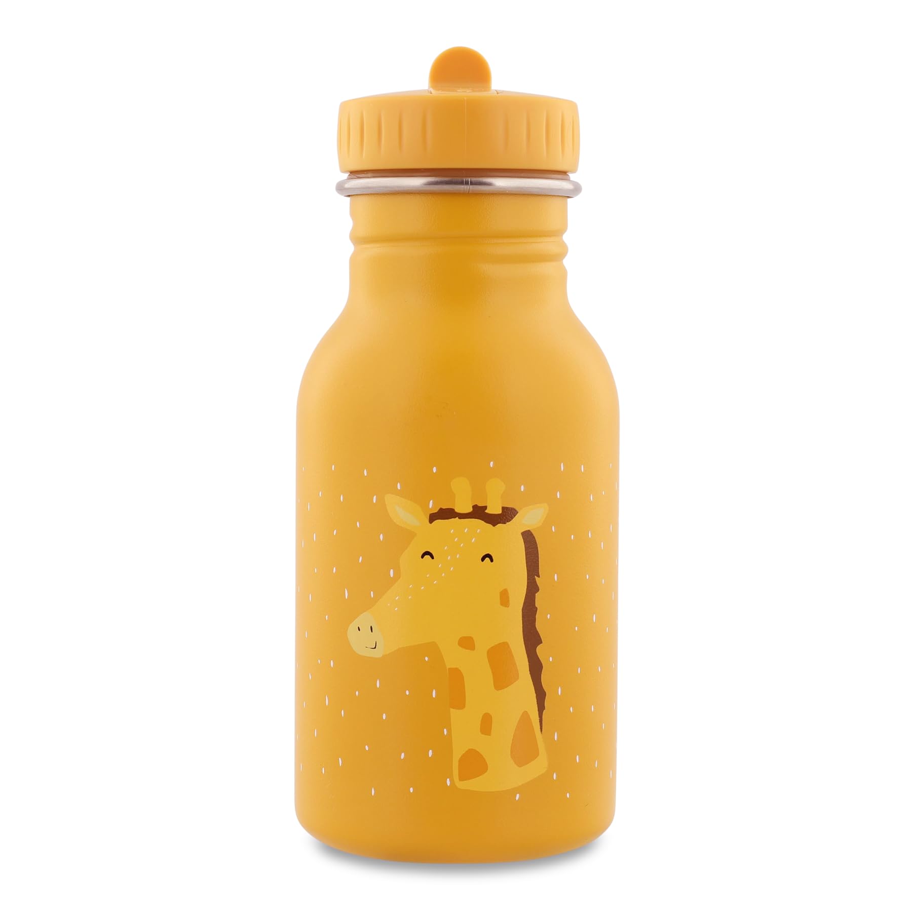 Trixie Child's Water Bottle - Mr Giraffe - 350 Ml - Stainless Steel - Easy-To-Open Spout, Carrying Loop