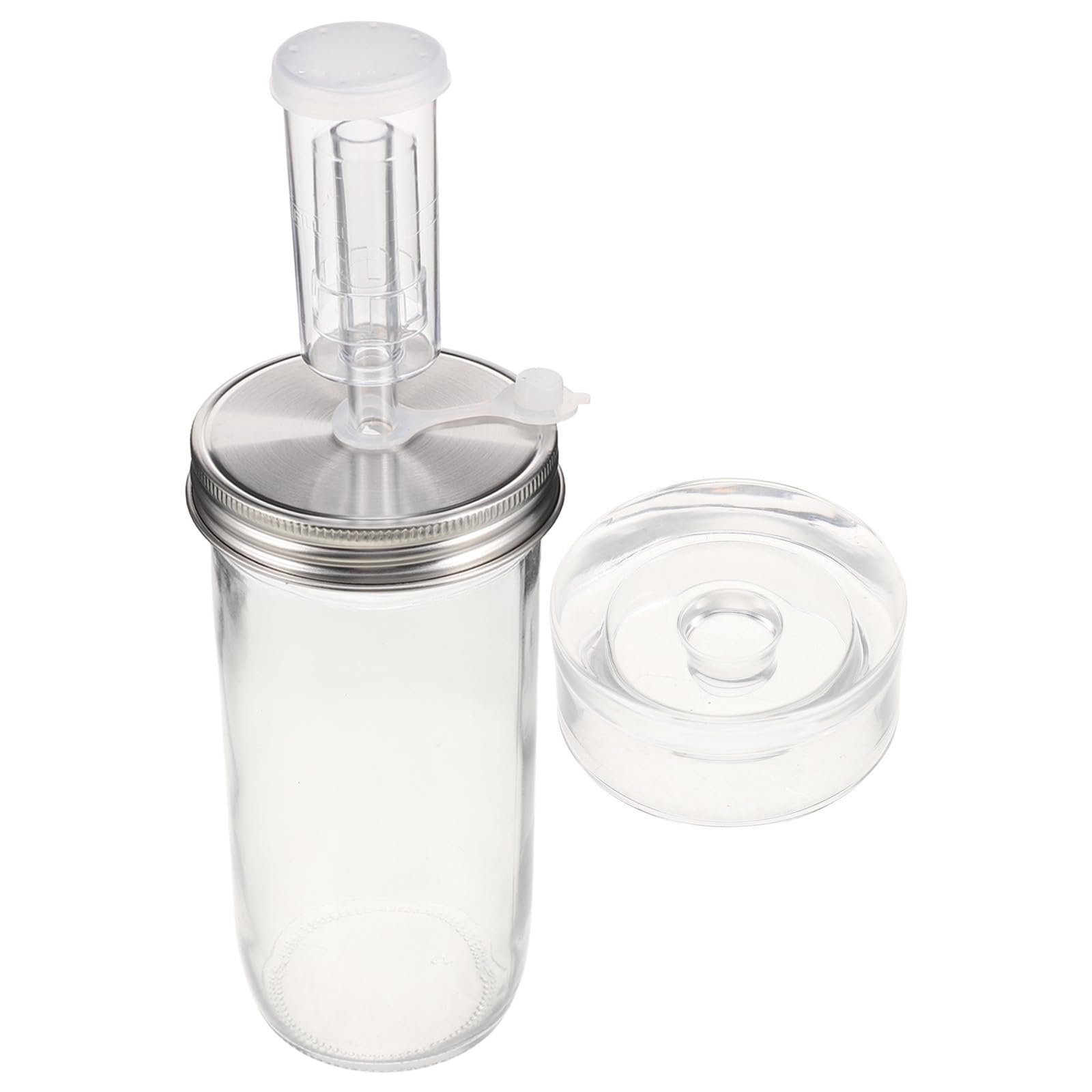 ibasenice Barattolo di fermentazione da 710 ml: Barattolo di Vetro per Ferm | Contenitore per sottaceti a bocca larga, coperchi ermetici, barattoli in vetro resistente per la fermentazione casalinga fai-