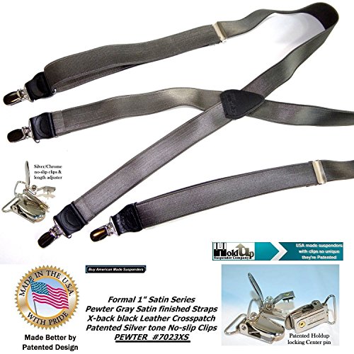 Image of Hold-Up Formal Series Men's X & Y-Back Suspenders with No-Slip Clips