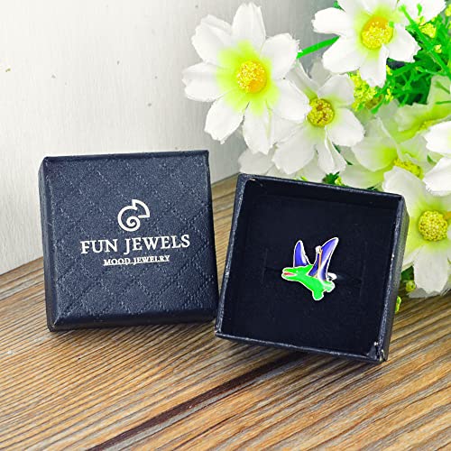 Image of Dinosaur Color Change Kids Pterodactylus Mood Ring Gift for Boys Girls Size Adjustable
