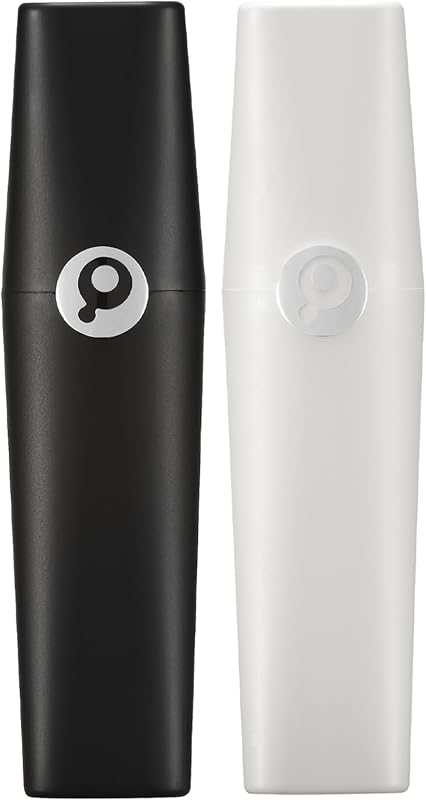 Frascos spray recarregáveis Perfume Pod ATOM de plástico, 5 mL, preto e branco, pacote com 2