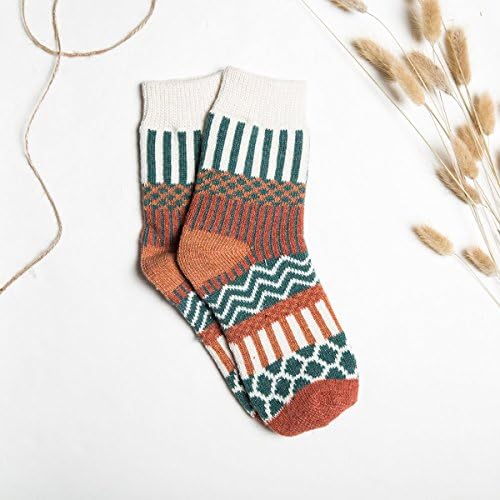 JOYCA & Co. 3-5 Pairs Womens Multicolor Fashion Warm Wool Cotton Thick Winter Crew Socks 4 JOYCA & Co. 3-5 Pairs Womens Multicolor Fashion Warm Wool Cotton Thick Winter Crew Socks