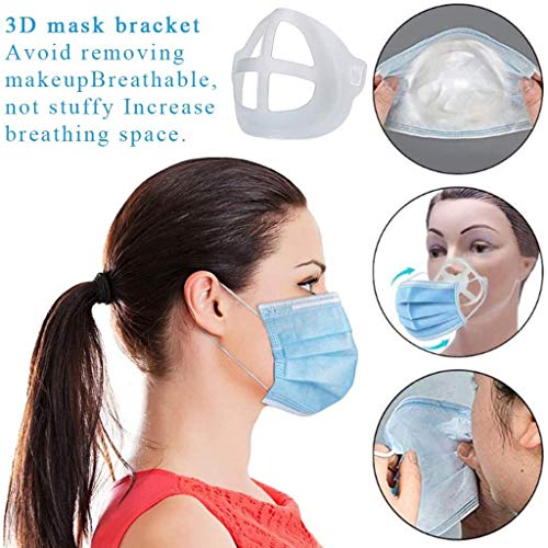 Moldura de suporte interno lavável 3D para máscara facial, acessórios de alça de orelha ajustável (8