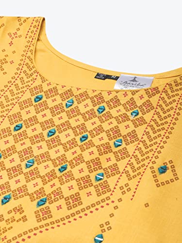 Image of Aarika Womens Yellow Color Printed Kurti