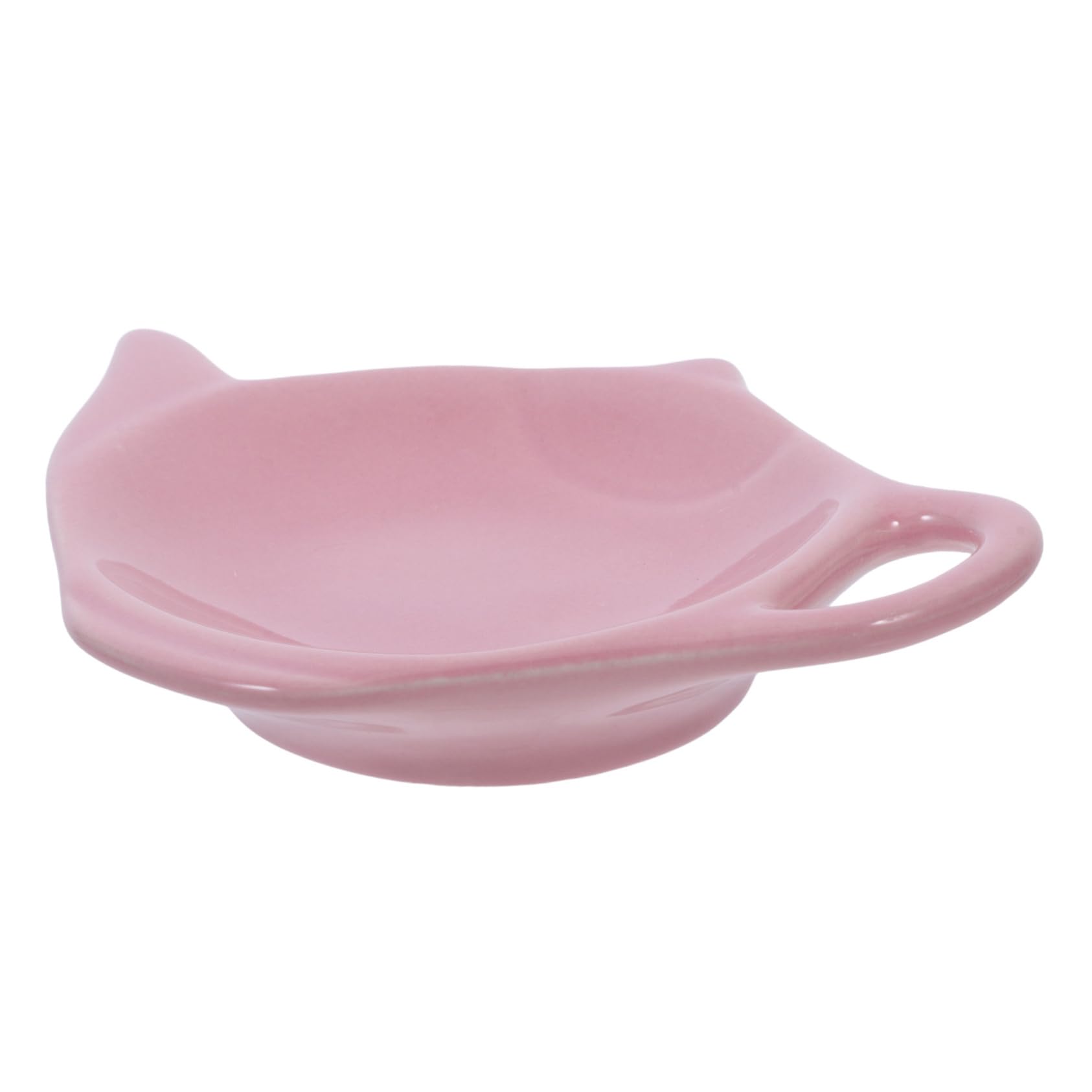 ABOOFAN Teapot-Shaped Ceramic Tea Bag Dish Tray for Kitchen Table Compact 4.8X3.5 Inch Teabag Holder and Snack Plate for Breakfast and Tea Time