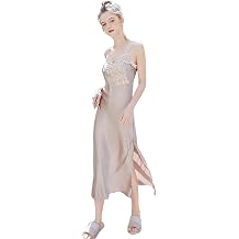 Women's Nightdress Lace Satin Nightgowns Long Chemise Sleepwear
