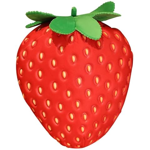 ISAKEN 35CM Strawberry Plush Toy Pillow Cover