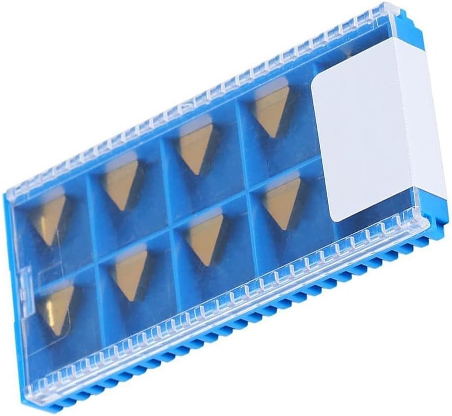 Turning Insert, 10Pcs Titanium Nitride CNC Cutting Insert Set For Various Jobs Semi-finishing Finishing.