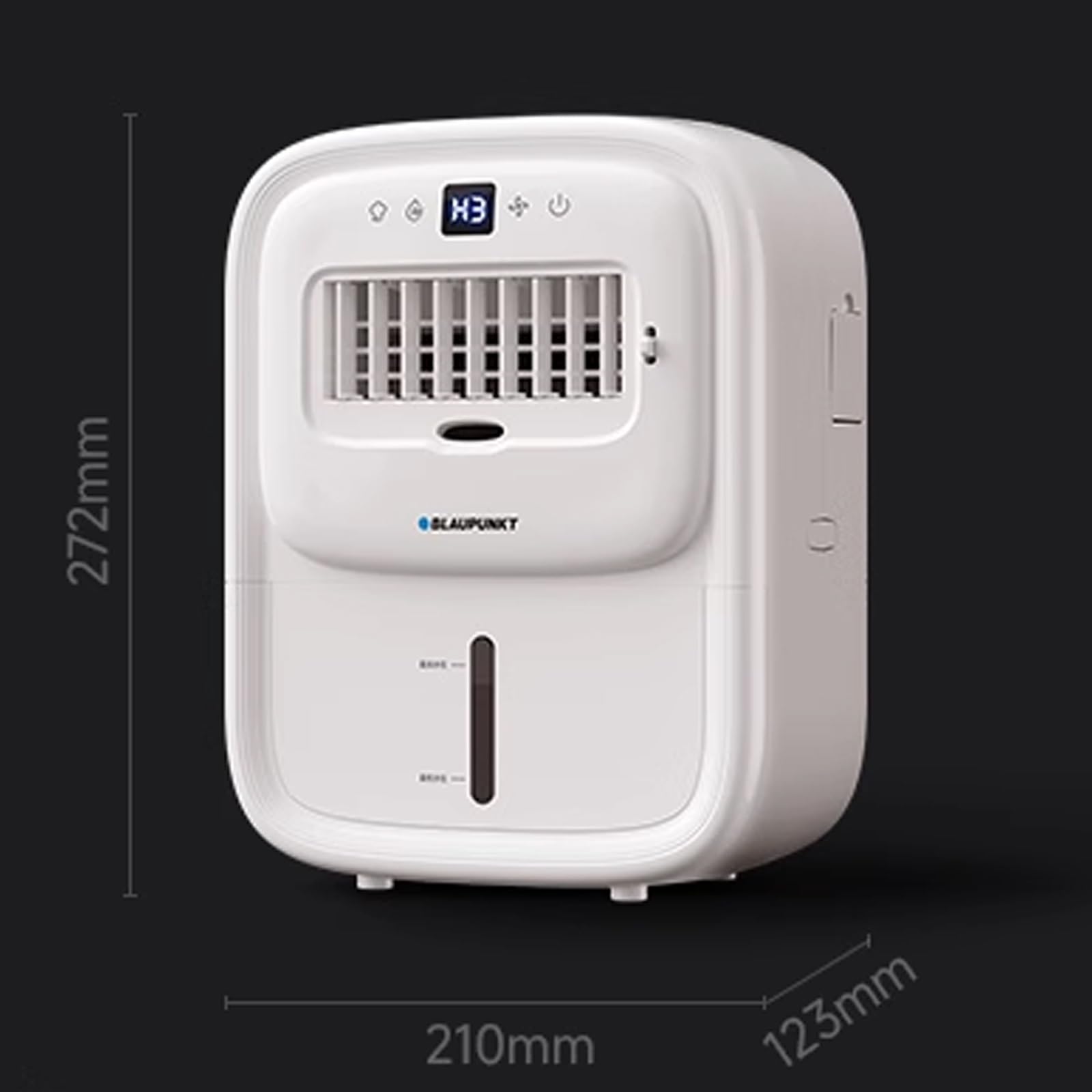 Raffrescatore D'aria Da Parete 5 Velocità Del Ventoo Ventilatore Senza Pale Con Pannello Touch E Timer 2 Opzioni Di Installazione per Casa, Ufficio, Campeggio