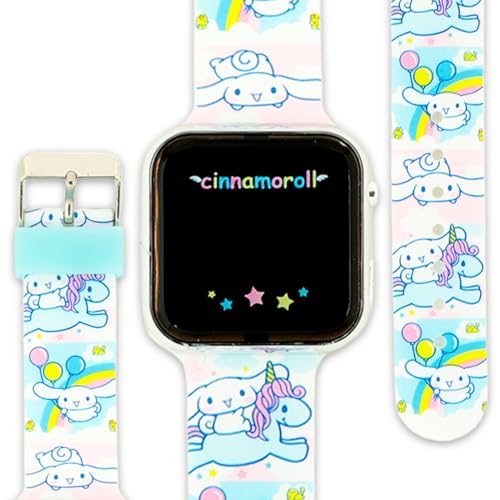 Reloj digital LCD para niños Sanrio Cinnamoroll con calcomanías 2