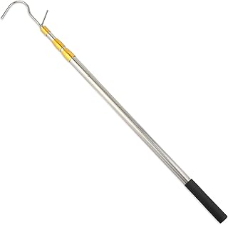 Clothes Hook Rod, 27-62 Inch Long Telescopic Rod, Stainless Steel, S-Sha...
