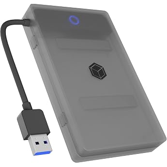 ICY BOX SATA III to USB 3.2 Gen 1 Adapter with Protective Box IB-AC603b-U3 2.5 inch SATA III drive to USB 3.2 Gen 1 Type-A. Includes protective box included. Colour black compact design