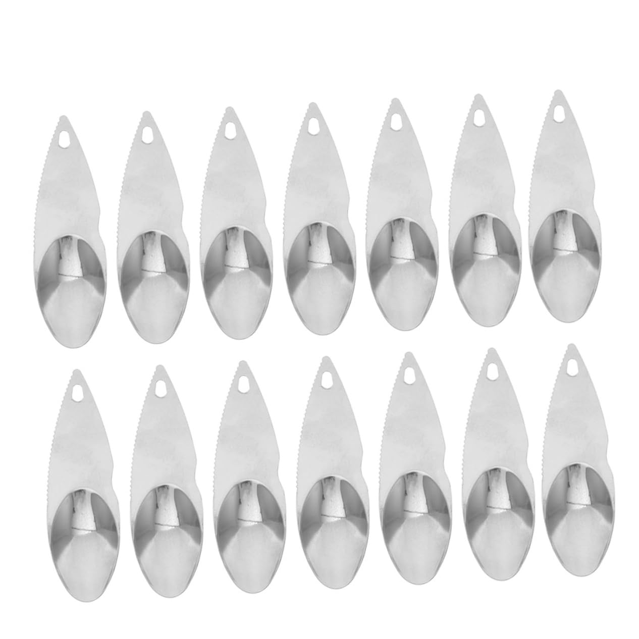 BESTYASH 14Pcs Stainless Steel Kiwi Cutters Portable Fruit Spoons for Effortless Pulp Digging for Kiwifruit Avocado and More Easy to Clean Reusable Kitchen Tools