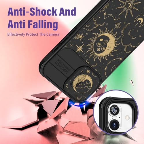 Image of Funermei for iPhone 17 Case - Women Girls Cute Phone Cover Pretty Girly Aesthetic Black Butterfly Unique Design with Slide Camera Cover and Dual Protection Funda for iPhone 17 Case