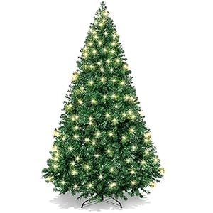 Best Choice Products 6ft Pre-Lit Premium Hinged Artificial Holiday Christmas Pine Tree for Home, Office, Party…