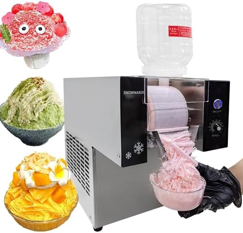 Generic 176Lbs/24H Countertop Snowflake Ice Maker, Snowflake Ice Shaver, Electric Snow Cone Machine, Adjustable Speed 110V
